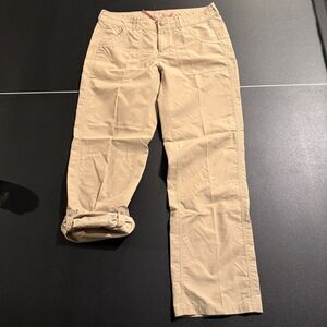The North Face Women's Roll-Up Hiking Khaki Pants Size 10 Adventure Light Weight